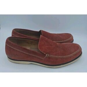 John Varvatos collection Sz 12 red Thompson Venetian suede leather loafer‎ shoes